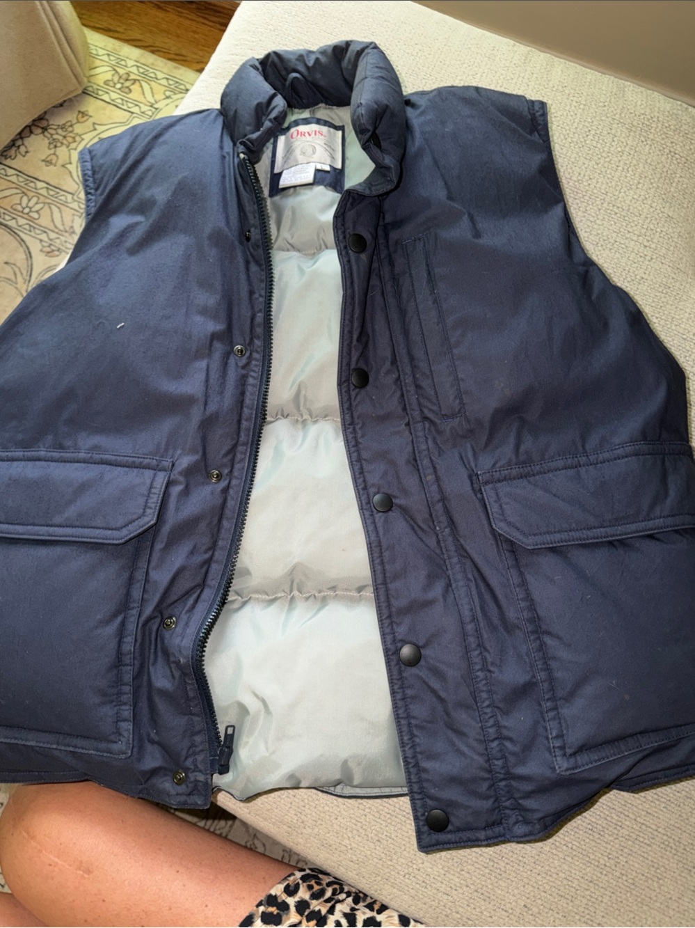 Orvis Men's Dark Navy Quilted Insulated Vest